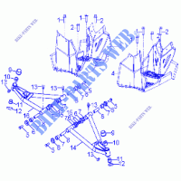CHASSIS, A ARM AND REPOSE PIED   A17YAF11A5/N5 (A00049) pour Polaris SPORTSMAN 110 EFI de 2019