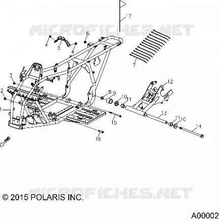 CHASSIS, CADRE - A17YAF11A5/N5 (A00002) Polaris SPORTSMAN 110 2019 SPORTSMAN 110 EFI  SPORTSMAN 110