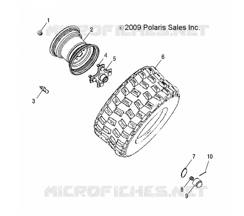 ROUES, REAR - A16YAP20AF (49ATVROUEREAR10PHX) Polaris PHOENIX 200 2016 PHOENIX 200  PHOENIX 200