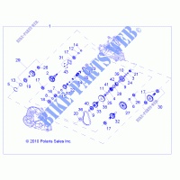 SYSTÈME DE TRANSMISSION, PONT PRINCIPAL INTERNALS   A14GH9EAW (49ATVTRANSINTL1332847) pour Polaris SCRAMBLER XP 1000 HO EPS de 2014