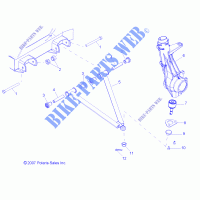SUSPENSION, A ARM and SUPPORT MOUNTING   R08RB50AA (49RGRAARM082X4) pour Polaris RANGER 500 2X4 de 2008