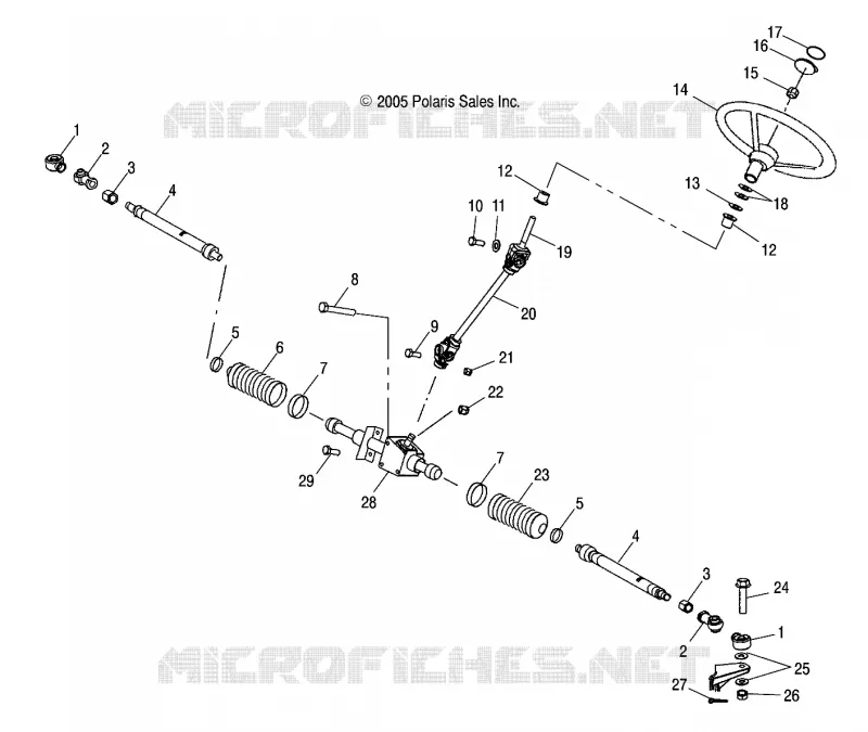 DIRECTION - R06RD68AA/AB/AC/AD/AE/AF (4999203249920324B13) Polaris RANGER 700 2006 RANGER XP 4x4 700  RANGER XP 4x4 700 - R06RD68AA