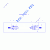 SYSTÈME DE TRANSMISSION, ARBRE DE TRANSMISSION, FRONT   A14ZN5EAB/C/M/S (49ATVSHAFTDRIVE1332873) pour Polaris SPORTSMAN XP 550 EPS de 2014