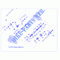 SYSTÈME DE TRANSMISSION, PONT PRINCIPAL INTERNALS   A14ZN5EAB/C/M/S (49ATVTRANSINTL1332847) pour Polaris SPORTSMAN XP 550 EPS BROWNING LE de 2014