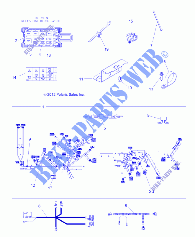 FAISCEAU ELECTRIQUE   A14ZN5EAB/C/M/S (49ATVHARNESS13SPEPS550) pour Polaris SPORTSMAN XP 550 EPS de 2014