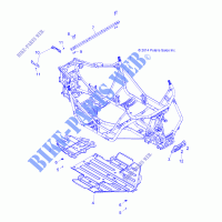 CHASSIS, CHASSIS AND SKID PLATE   Z15VBA87AJ/LJ/E87AK/AM/AT/LT/AL/AV (49RGRFRAME15RZR900) pour Polaris RZR 900 60 INCH ALL OPTIONS de 2015