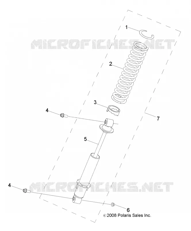 AMORTISSEUR ARRIERE - R14VA17AA/AF (49RGRAMORTISSEURRR09RZR170) Polaris RZR 170 2014 RZR 170  RZR 170 - R14VA17AA/AF