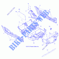 PLANCHER and ROCKER PANELS   Z14XE7EAL/X (49RGRFLOOR13RZR4) pour Polaris RZR 4 800 EPS LE de 2014