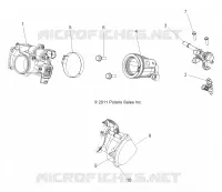 CORPS DE PAPILLON and RAMPE D'INJECTION   A14MH5EAA/EAC/EAJ (49RGRTHROTTLEBODY12RZR570) pour Polaris SPORTSMAN 570 EFI EPS de 2014