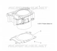 CYLINDRE   A14MH5EAA/EAC/EAJ (49RGRCYLINDRE12RZR570) pour Polaris SPORTSMAN 570 EFI EPS de 2014