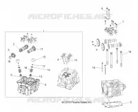 CYLINDRE HEAD, CAMS AND SOUPAPES   A14MH5EAA/EAC/EAJ (49RGRCYLINDREHD14570) pour Polaris SPORTSMAN 570 EFI EPS de 2014