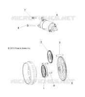 DEMARREUR DRIVE   A14MH5EAA/EAC/EAJ (49RGRSTARTINGMTR14570) pour Polaris SPORTSMAN 570 EFI EPS de 2014