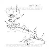 FREIN AVANT FREIN LEVER and MAITRE CYLINDRE   A14MH5EAA/EAC/EAJ (4999204069920406B08) pour Polaris SPORTSMAN 570 EFI EPS de 2014