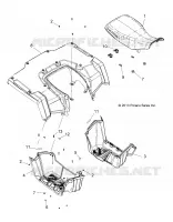 HABITACLE ARRIERE, SIEGE and REPOSE PIED   A14MH5EAA/EAC/EAJ (49ATVCABRR14570) pour Polaris SPORTSMAN 570 EFI EPS de 2014