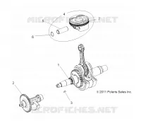 MOTEUR, VILEBREQUIN, PISTON AND BALANCE SHAFT   A14MH5EAA/EAC/EAJ (49RGRPISTON12RZR570) pour Polaris SPORTSMAN 570 EFI EPS de 2014