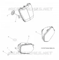 PHARES   A14MH5EAA/EAC/EAJ (49ATVPHARE11SP500) pour Polaris SPORTSMAN 570 EFI EPS de 2014