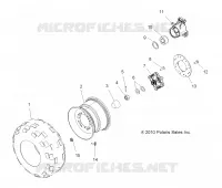 ROUES, REAR TIRE and FREIN DISC   A14MH5EAA/EAC/EAJ (49ATVROUEREAR11SP500) pour Polaris SPORTSMAN 570 EFI EPS de 2014