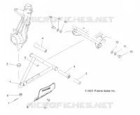 SUSPENSION, A ARM and SUPPORT MOUNTING   A14MH5EAA/EAC/EAJ  (49ATVAARM08SP500) pour Polaris SPORTSMAN 570 EFI EPS de 2014