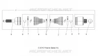 SYSTÈME DE TRANSMISSION, ARBRE DE TRANSMISSION ARRIERE   A14MH5EAA/EAC/EAJ (49ATVSHAFTDRIVERR1332935) pour Polaris SPORTSMAN 570 EFI EPS de 2014