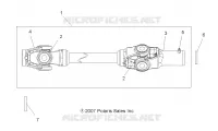 SYSTÈME DE TRANSMISSION, ARBRE DE TRANSMISSION AVANT   A14MH5EAA/EAC/EAJ (49ATVSHAFTPROP08SP500A) pour Polaris SPORTSMAN 570 EFI EPS de 2014