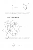SYSTÈME DE TRANSMISSION, FRONT SUPPORT PONT   A14MH5EAA/EAC/EAJ (49ATVPONTMTG13SP500F) pour Polaris SPORTSMAN 570 EFI EPS de 2014
