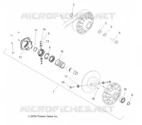 SYSTÈME DE TRANSMISSION, SECONDARY CLUTCH   A14MH5EAC (49ATVCLUTCHDRIVEN08SPX25) pour Polaris SPORTSMAN 570 EFI EPS de 2014
