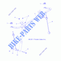 BARRE STABILISATRICE, FRONT   Z14VH57AD/6EAI/6EAW (49RGRSTABILIZERFRT12RZR570) pour Polaris RZR 570 / EPS LE de 2014
