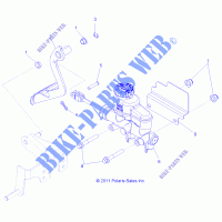 FREINS, PEDAL and MAITRE CYLINDRE   Z14JT87AD/9EAO/9EAOL/9EAL (49RGRFREINFOOT12RZRXP900) pour Polaris RZR 900 / EPS LE de 2014