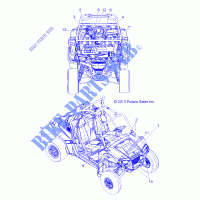 EMBLEMES   Z14JT9EFX (49RGREMBLEMES14RZR900I) pour Polaris RZR 900 INTL de 2014