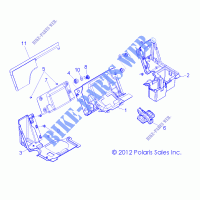 SIEGE DIVIDER   Z14JT9EFX (49RGRSIEGEDVD13RZRXP900I) pour Polaris RZR 900 INTL de 2014