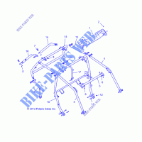 CHASSIS, CAB CADRE   Z146T1EAM/EAW (49RGRCAB1410004) pour Polaris RZR XP 4 1000 EPS de 2014