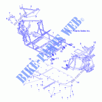 CHASSIS, CHASSIS AND SKID PLATE   R13XE76AD/EAI (49RGRFRAME12RZR4) pour Polaris RZR 4 800 EFI de 2013