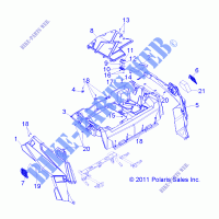 PORTE BAGAGES ARRIERE and FENDERS   R13XT9EAL (49RGRRACKMTG12RZRXP900) pour Polaris RZR 4 XP JAGGED X de 2013