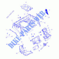 PORTE BAGAGES ARRIERE and FENDERS   R13VH57FX (49RGRRACKMTG12RZR570I) pour Polaris RZR 570 EFI INTL de 2013
