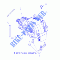 SYSTÈME DE TRANSMISSION, FRONT PONT   R13VH57FX (49RGRPONTMTG11RZR) pour Polaris RZR 570 EFI INTL de 2013