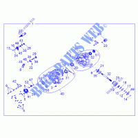 SYSTÈME DE TRANSMISSION, PONT PRINCIPAL   R13VH57FX (49RGRTRANS1333133) pour Polaris RZR 570 EFI INTL de 2013
