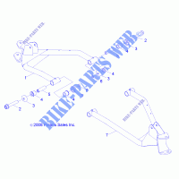 TRIANGLES SUSPENSIONS AVANT    R12VA17AA/AC (49RGRAARM09RZR170) pour Polaris RZR 170 de 2012