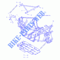 CHASSIS, CHASSIS AND SKID PLATE   R12VE76FX/FI (49RGRFRAME09RZR) pour Polaris RZR S INTL/ISRAEL de 2012