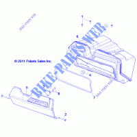 BOITE A GANTS   R12JT87AB/AD/AS/AW/9EAW (49RGRGLOVEBOX12RZR) pour Polaris RZR XP 900 EFI de 2012