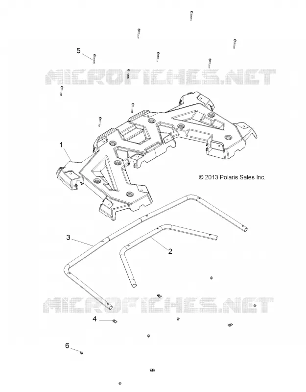 PORTE BAGAGES ARRIERE - A14MH57FA/FJ (49ATVRACKMTGRR14SP570) Polaris SPORTSMAN 570 2014 SPORTSMAN 570 FOREST  SPORTSMAN 570 FOREST - A14MH57FA/FJ
