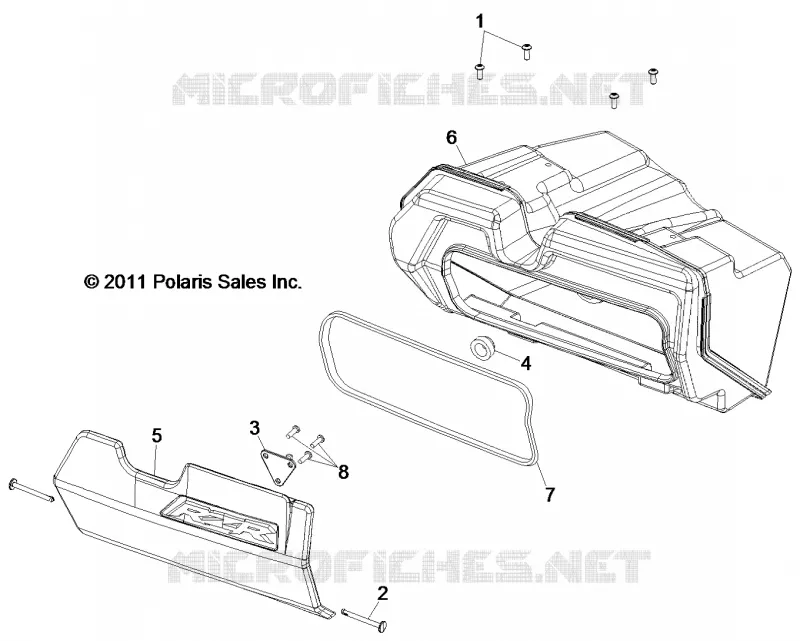 BOITE A GANTS - Z17VHE57AU (49RGRGLOVEBOX12RZR) Polaris RZR 570 2019 RZR 570  RZR 570