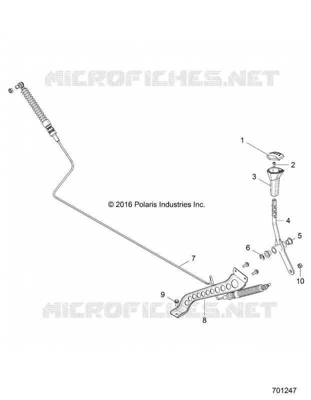 SYSTÈME DE TRANSMISSION, SELECTEUR DE VITESSE - Z17VHA57A2/E57AU (701247) Polaris RZR 570 2019 RZR 570  RZR 570