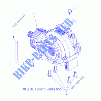 SYSTÈME DE TRANSMISSION, FRONT GEARCASE   Z16VHA57A2/AK (49RGRGEARCASEMTG11RZR) pour Polaris RZR 570 de 2016