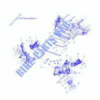 CHASSIS, BULKHEAD ASM.   S15CE5BSL/BEL (49SNOWCHASSISFRT15550144) pour Polaris INDY de 2015