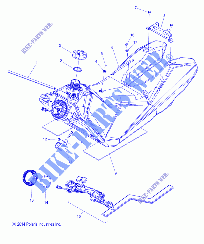 SYSTÈME D'ALIMENTATION, CARBURANT TANK ASM.   S15DR6PEL (49SNOWCARBURANT15PROS) pour Polaris SWITCHBACK de 2015