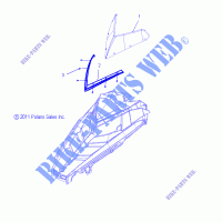PARE BRISE   S14CB5BSA/BSL/BEL (49SNOWWINDSHLD12800SB) pour Polaris INDY de 2014
