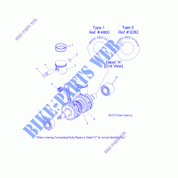 PISTON ET VILEBREQUIN   S14BP8G/BV8G ALL OPTIONS (49SNOWPISTONVILEBREQUIN14800LE) pour Polaris RUSH de 2014