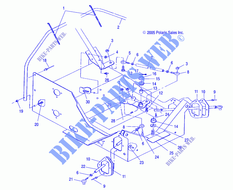 DIRECTION INFERIEUR   S14SU4BEL (4997559755B01) pour Polaris WIDETRAK de 2014
