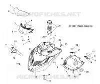 CAPOT ASM.   S13MX6JSA/JEA (49SNOWCAPOT08600IQ) pour Polaris 600 IQ RACER de 2013