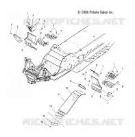 CHASSIS, REPOSE PIED AND PROTECTION D'EMBRAYAGE   S13MX6JSA/JEA (49SNOWCHASSIS07440IQ) pour Polaris 600 IQ RACER de 2013